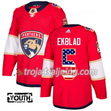 Florida Panthers tröja Aaron Ekblad 5 Röd USA Flag Fashion 2017-2018 Adidas Authentic - NHL Tröjor Barn Florida Panthers tröja Aaron Ekblad 5 Röd USA Flag Fashion 2017-2018 Adidas Authentic - NHL Tröjor Barn